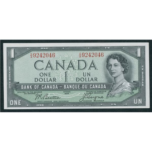Bank of Canada $1, 1954 - Devil's Face