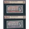 Image 1 : Bank of Canada $2 & $10 Devil's Face Banknotes