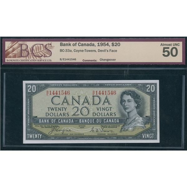 Bank of Canada $20, 1954 - Devil's Face