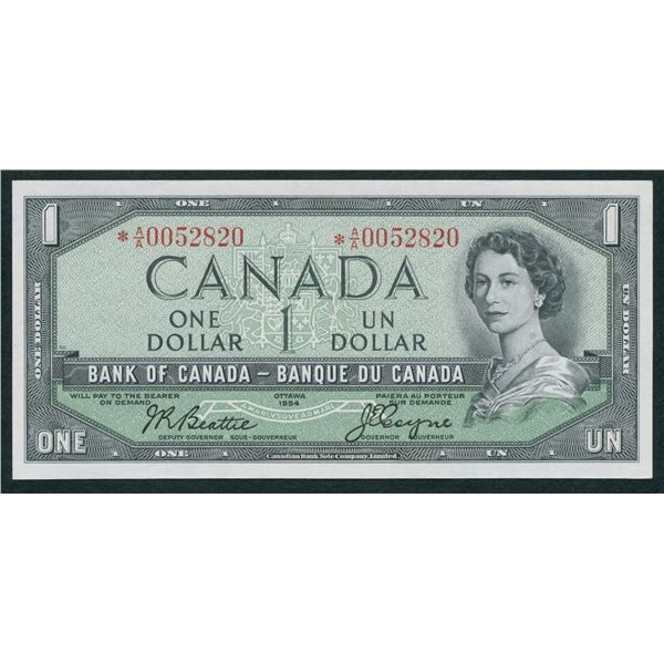 Bank of Canada $1, 1954 - Replacement