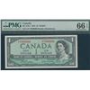 Image 1 : Bank of Canada $1, 1954 - Almost Solid Serial Numbers