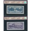 Image 2 : Bank of Canada $5 & $10, 1954 - BCS Graded Lot of 2 Replacements