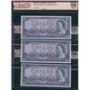 Image 2 : Bank of Canada $10, 1954 - Lot of 3 Consecutive's