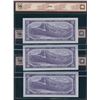 Image 3 : Bank of Canada $10, 1954 - Lot of 3 Consecutive's