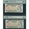 Image 1 : Bank of Canada $20, 1979 - PMG Graded Lot of 2