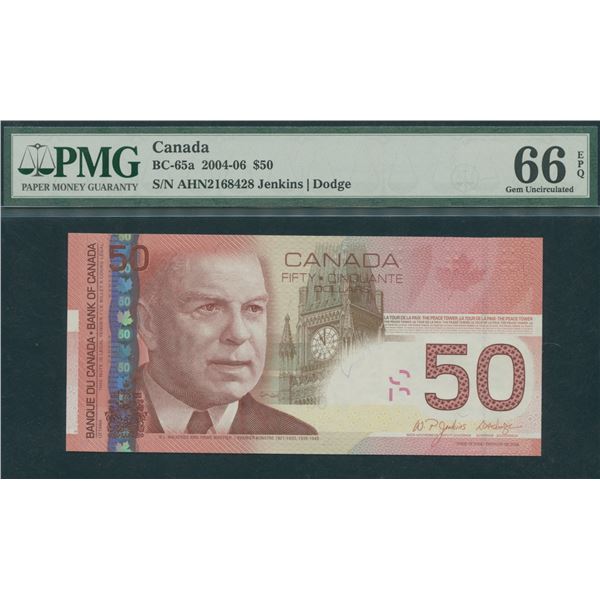 Bank of Canada $50, 2004 - Changeover