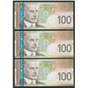 Image 2 : Bank of Canada $100, 2005 - Lot of 3 Consecutive Notes