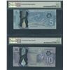 Image 2 : Bank of Canada $5 & $10, 2013 - PMG Graded Lot of 2