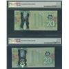 Image 2 : Bank of Canada $20, 2012 & 2015 - PMG Graded Lot of 2