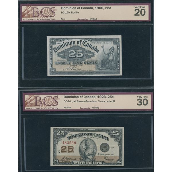 Dominion of Canada Twenty-Five Cents, 1900 & 1923