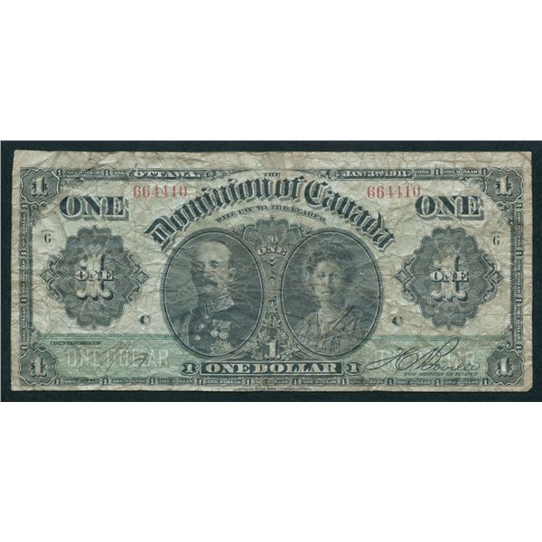Dominion of Canada $1, 1911