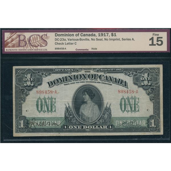 Dominion of Canada $1, 1917
