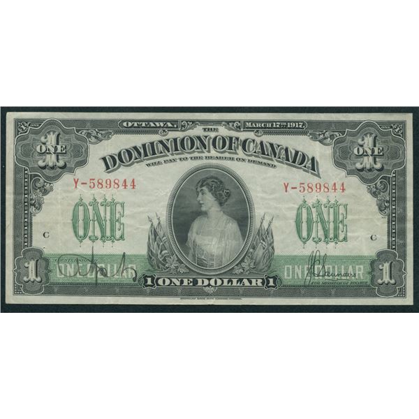 Dominion of Canada $1, 1917