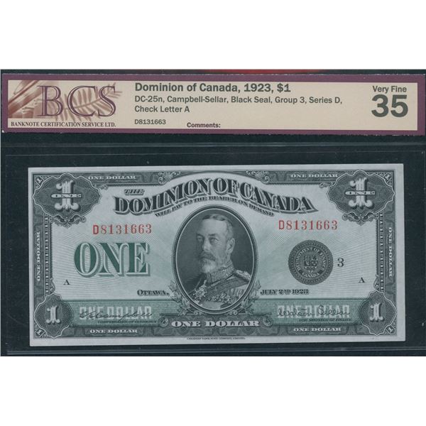Dominion of Canada $1, 1923