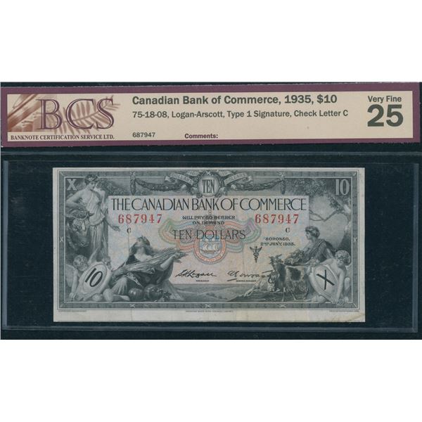 Bank of Commerce $10, 1935
