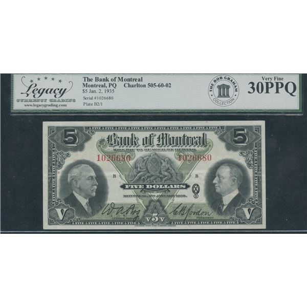 Bank of Montreal $5, 1935