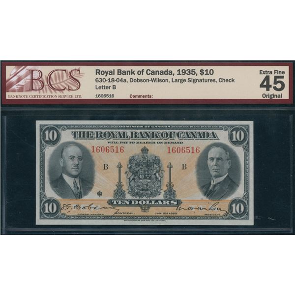 Royal Bank of Canada $10, 1935