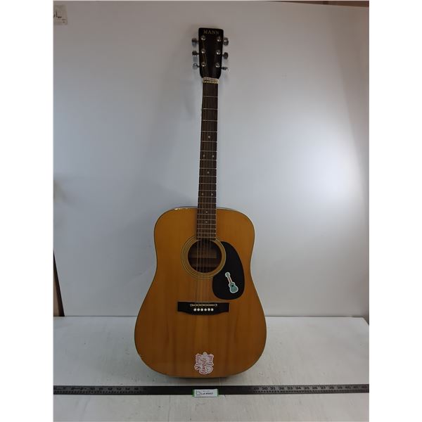 Mann 6-String Acoustic Guitar - Missing 1 String - 39" Length - Pickup Only