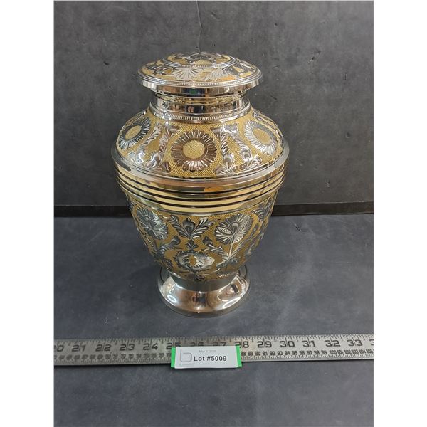 Brass Urn - 11" High x 7" Diameter