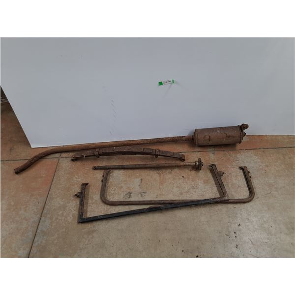 *Antique Ford Model T Exhaust, Leaf Spring, Rear Axle Shaft & Windshield Frames - PICKUP ONLY