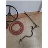 Image 4 : *Antique Ford Model T Transmission Cover, Steering Wheel, Axles, Misc - PICKUP ONLY