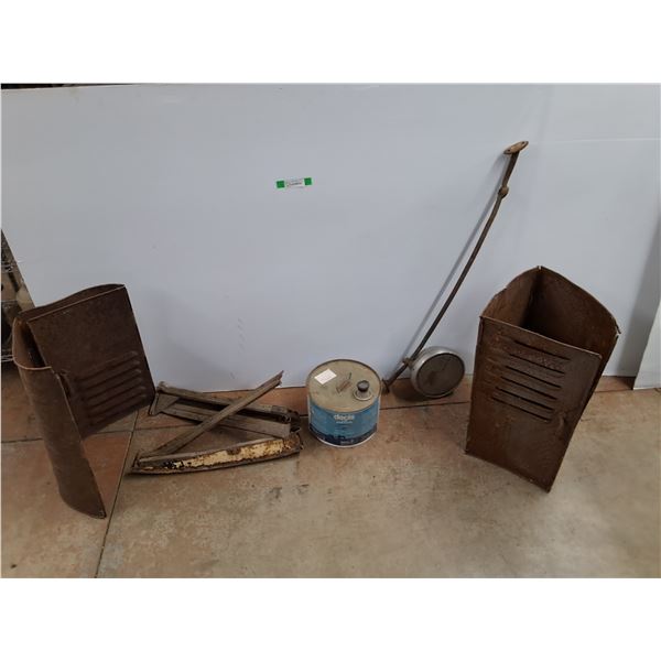 *Antique Ford Model T Hood, Headlight, Empty Tin, Misc - PICKUP ONLY