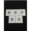 Image 2 : (5) Canadian Silver Dimes from 1928-1939