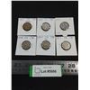 Image 1 : (6) Canadian Nickels from 1943-1947