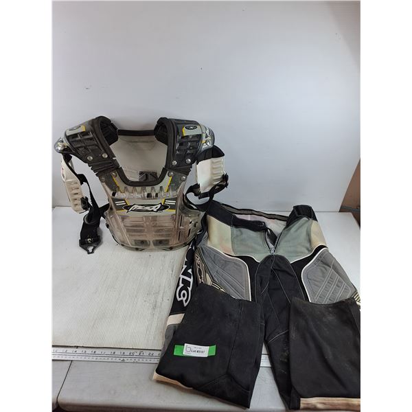 Motocross Chest Protector & Azonic Protective Pants - Size M-L
