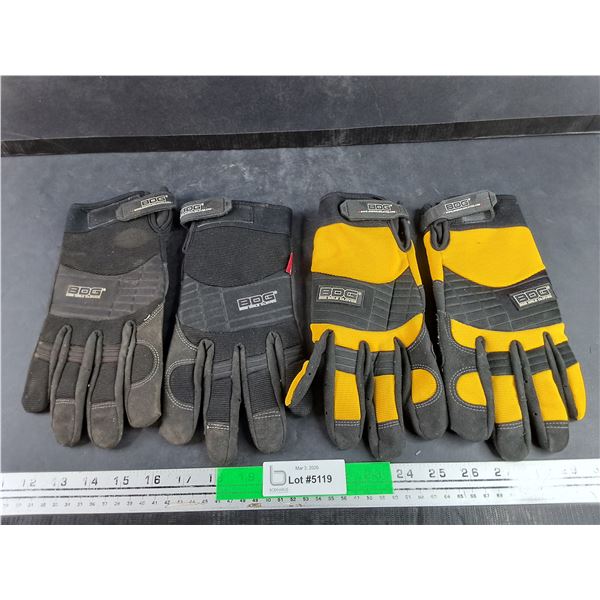 (2) Pairs of BDG Work Gloves - Size L