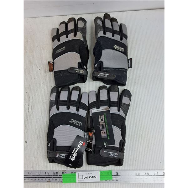 (2) Pairs of BDG Work Gloves - Size L