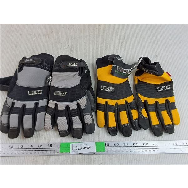 (2) Pairs of BDG Work Gloves - Size L