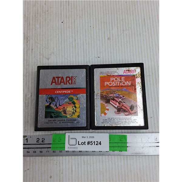 Vintage Atari 2600 Game Cartridges - Centipede, Pole Position - CANNOT AUTHENTICATE