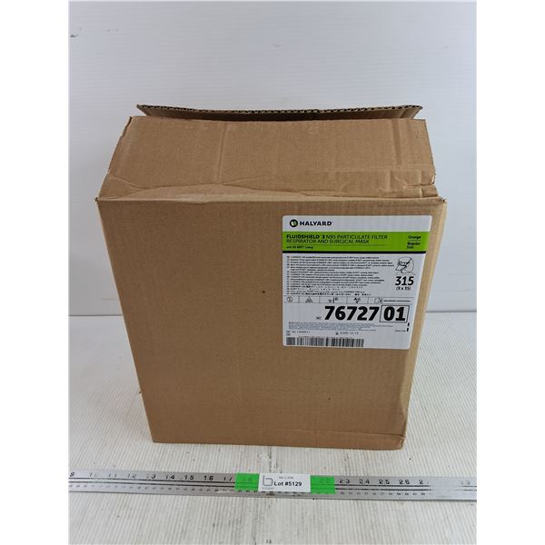 (9) Boxes of 35 Halyard Fluidshield 3 N95 Particulate Filter Respirator and Surgical Masks