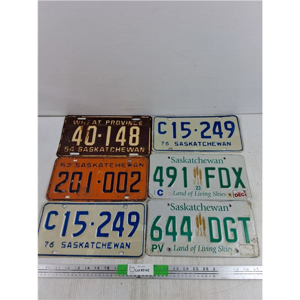 Assorted Saskatchewan License Plates