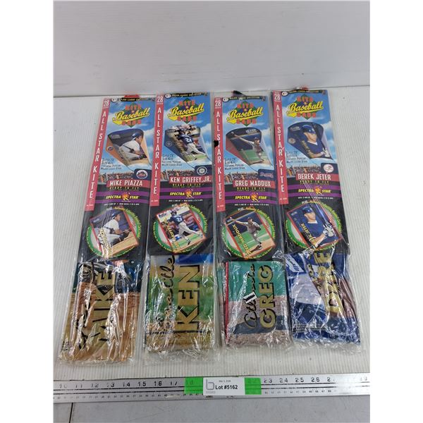 (4) Vintage 28" All Star Kite & Baseball Card - Sealed