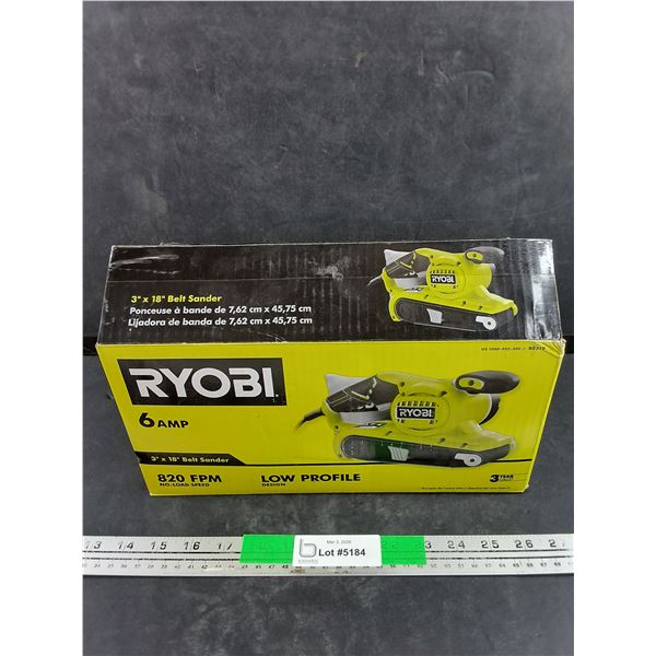 Ryobi 6 AMP 3" x 18" Low Profile Belt Sander - New, As Is
