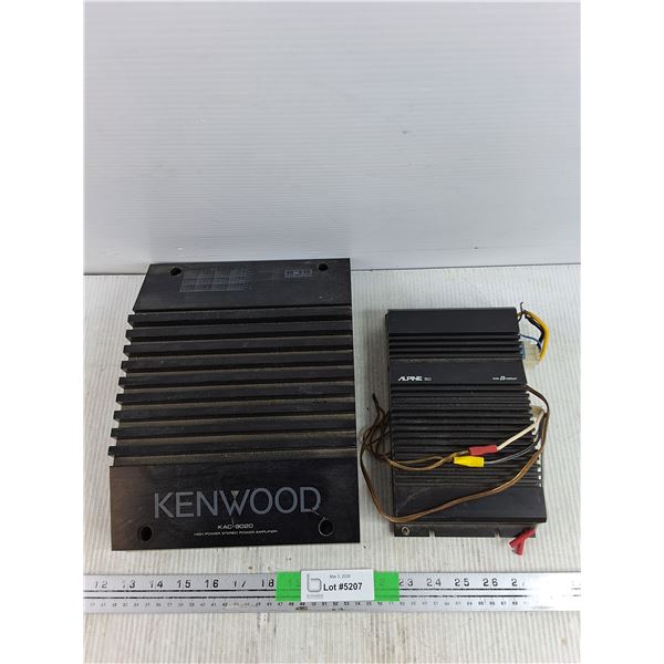 Kenwood KAC-9020 & Alpine 3522 High Power Stereo Power Amplifiers - As Is