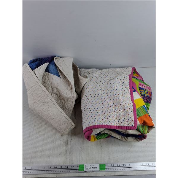 (2) Quilts 71" x 47", 42" x 42"