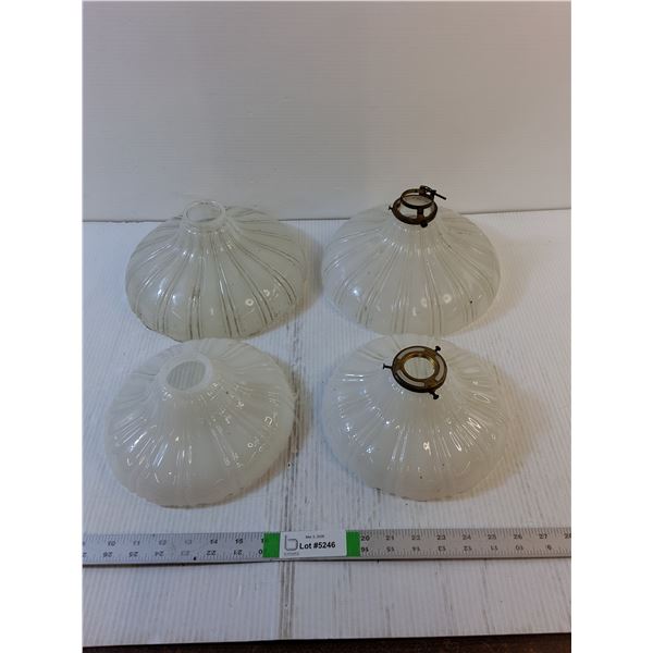 Antique- Glass Lamp Shades (10 1/2" & 8 3/4")