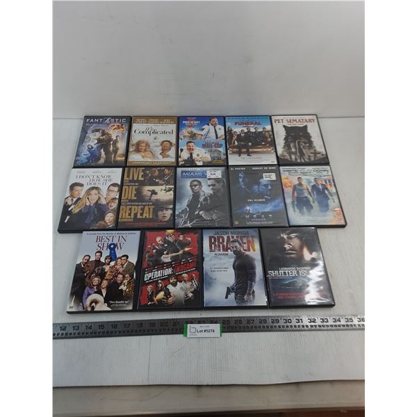 (14) DVD Movies (Fantastic 4, Mall Cop 2, Shutter Island)