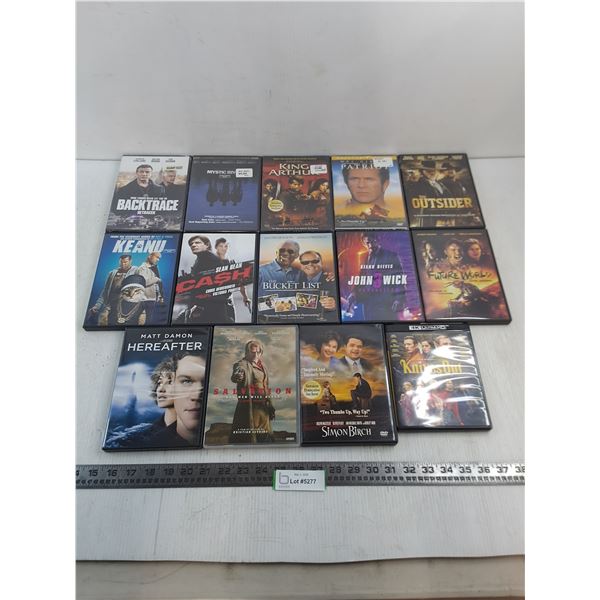 (14) DVD Movies (Knives Out, John Wick 3, King Arthur)