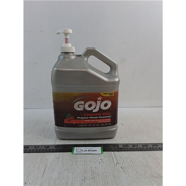 3.78L Bottle of Gojo "Cherry Gel" Pumice Hand Cleaner - Partial, Approx 80% Full - Cannot Ship