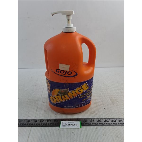 3.78L Bottle of Gojo "Natural Orange" Pumice Hand Cleaner - Partial, Approx 60% Full - Cannot Ship