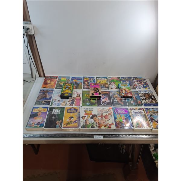 (27) Disney VHS Movies (Toy Story, Snow White, A Bug's Life)