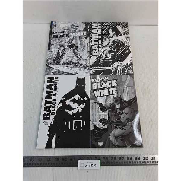 (4) DC Comic Books "Batman Black & White"