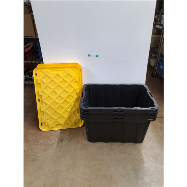 *(4) Plastic Storage Totes w/Lids 28" x 19" x 15" , PICKUP ONLY
