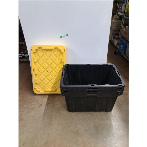 *(4) Plastic Storage Totes w/Lids 28" x 19" x 15" , PICKUP ONLY