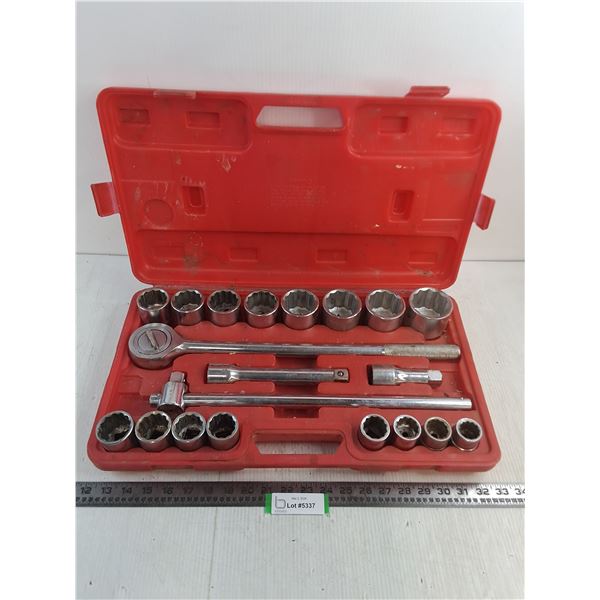 Large Sizes 21-Piece Socket Wrench Set Kit - PICK UP