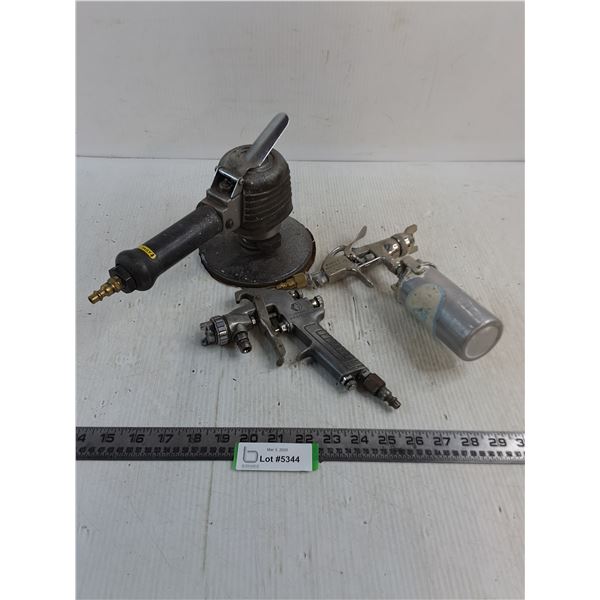 Pneumatic Buffer, Spray Paint Guns - All Untested, As is